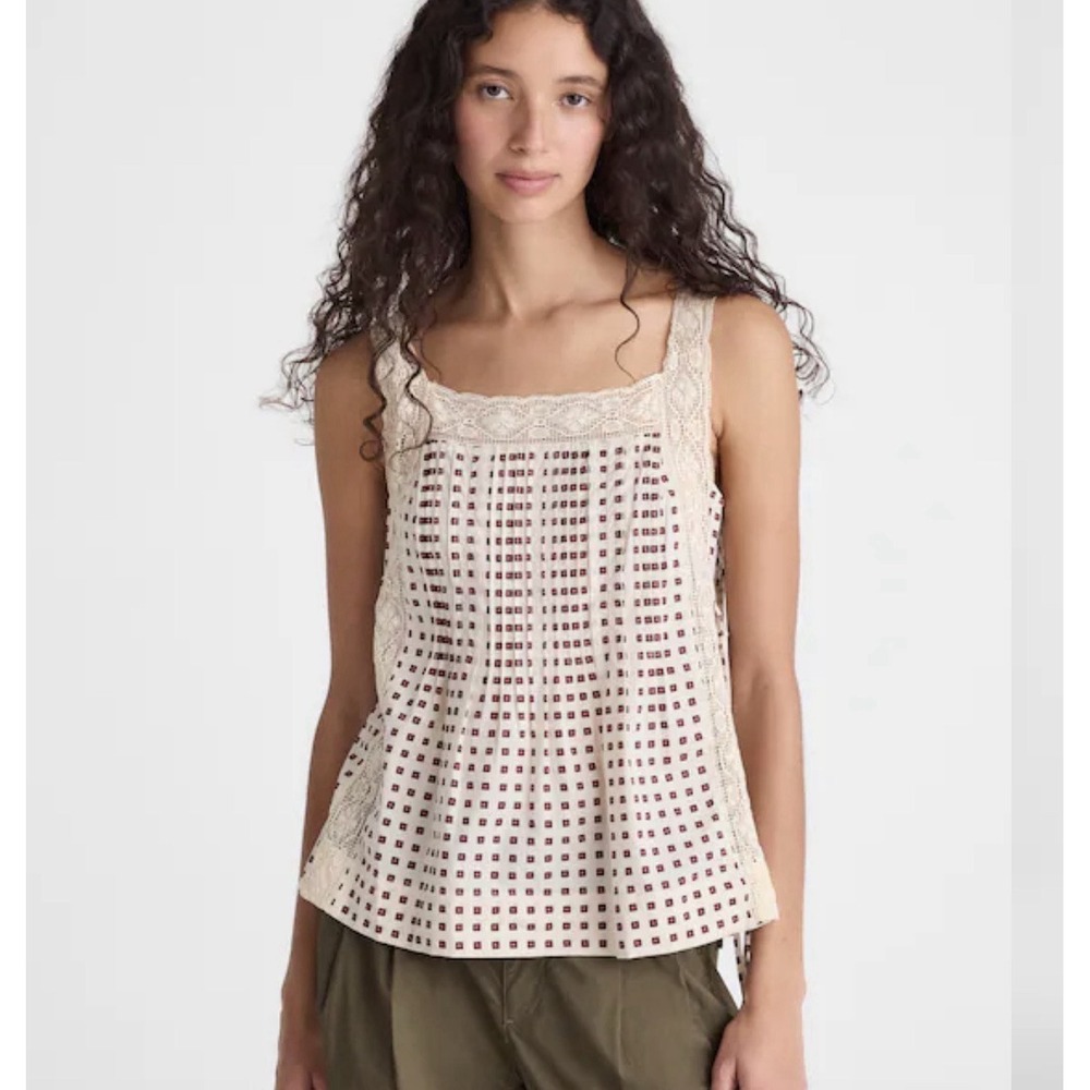 MADEWELL M The Sophie Cotton Lace Top OA602